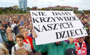 Jeśli władze Litwy zignorują postulaty protestujących, to w polskich szkołach zostanie ogłoszony strajk  Fot. Marin Paluszkiewicz