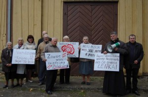 Mieskańcy Wędziagoły protestowali przeciw lekceważącemu stosunkowi władz rejonu kowieńskiego do nich