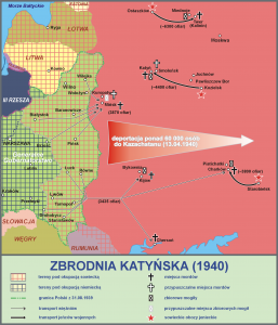 Geografia mordu na Polakach w 1940 r. Źródło: IPN