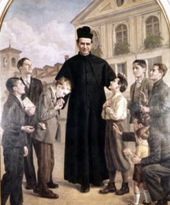 św. Jan Bosko z dziećmi ulicy 