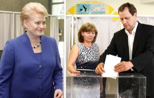  Dalia Grybauskaitė — ponownie prezydentem Litwy, jak też lider AWPL Waldemar Tomaszewski  — europosłem            Fot. Marian Paluszkiewicz