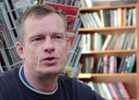 Arvydas Juknevičius, bukinista, właściciel księgarni „Gera knyga” Fot. Marian Paluszkiewicz