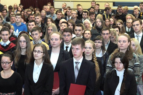 Nowy rok akademicki 2014/2015 w Filii UwB w Wilnie rozpoczęło 145 studentów pierwszego roku Fot. Marian Paluszkiewicz