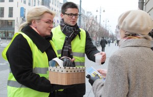  W kampanii „16 dni bez przemocy” wzięła udział minister pracy i ochrony społecznej Algimanta Pabedinskienė Fot. Marian Paluszkiewicz