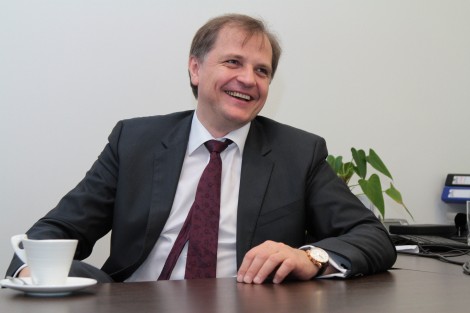 Przedsiębiorca Jurij Konczanin, kierownik międzynarodowej spółki Carglass na Litwie
