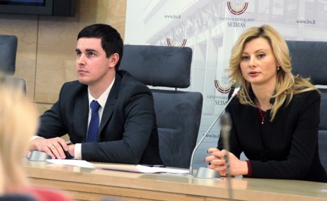 Rita Tamašunienė i Waldemar Urban mówili o problemach koalicji przed startem w zbliżających się wyborach samorządowych Fot. Marian Paluszkiewicz