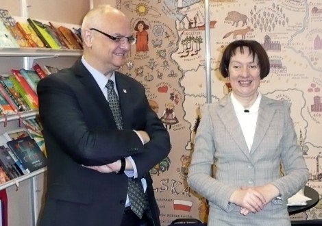 Jarosław Czubiński, ambasador Polski na Litwie i Małgorzata Kasner, dyrektor Instytutu Polskiego w Wilnie Fot. Justyna Giedrojć