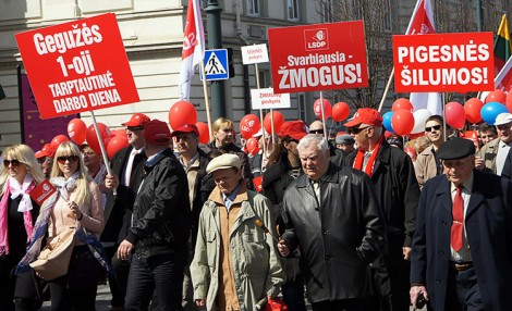  Święto Pracy na Litwie często jest utożsamiane z przymusowymi pierwszomajowymi pochodami z okresu sowieckiego, podczas gdy w całej Europie jest to święto ludzi pracujących     Fot. Marian Paluszkiewicz