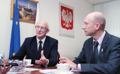 Henryk Szymański oraz Krzysztof Januszkiewicz opowiadają o konferencjach matchmakingowych, które odbędą się w Wilnie w październiku i listopadzie Fot. Marian Paluszkiewicz