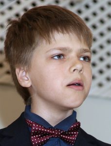 11-letni śpiewak Albert Czerniawski na scenie czuje się jak zawodowy artysta Fot. Jerzy Karpowicz