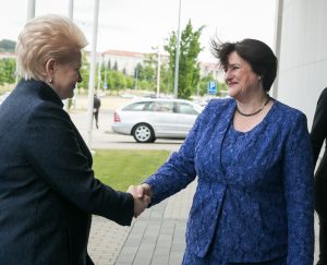 Prezydent Dalia Grybauskaitė i Przewodnicząca Sejmu Litwy Loreta Graužiniene Fot. ELTA