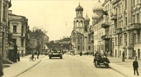 Ulica Pohulanka (obecnie Basanavičiaus) w czasie okupacji niemieckiej Fot. archiwum