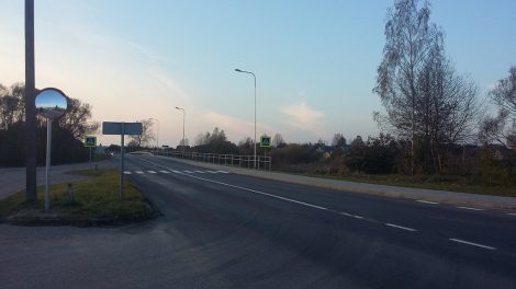 W gminie Mickuny dobiegło końca układanie chodnika na ul. Vilniaus Fot.vrsa.lt