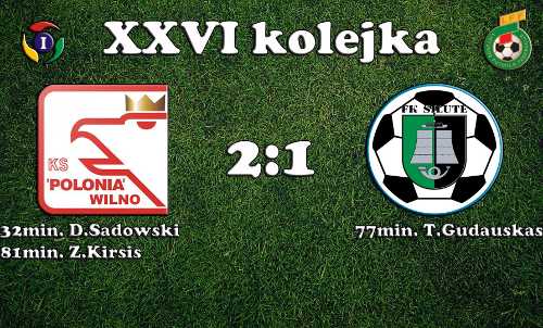 Wynik meczu XXVI kolejkiKlub Sportowy „Polonia” Wilno