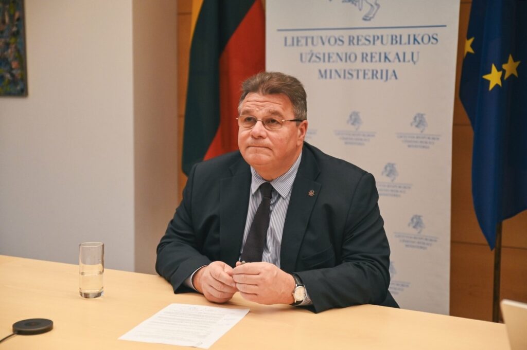 Linas Linkevičius podczas posiedzenia Rady Ministrów OBWE