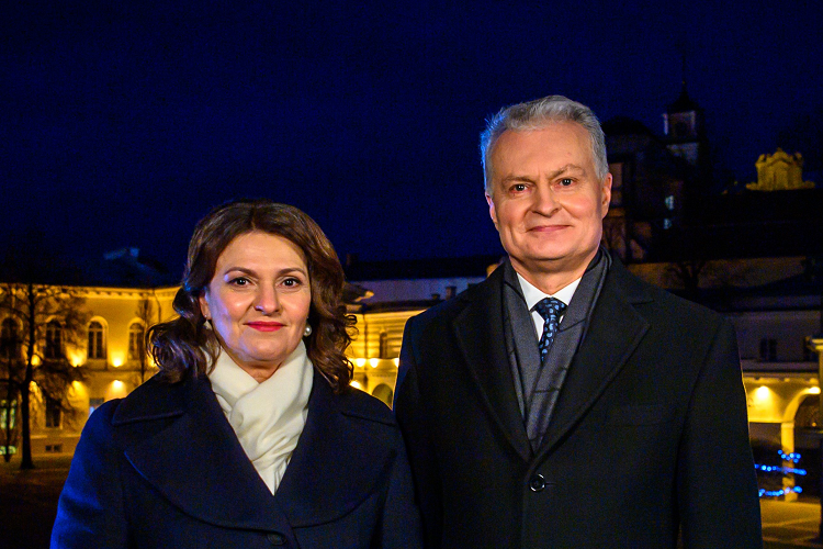 Prezydent Litwy Gitanas Nausėda z żoną