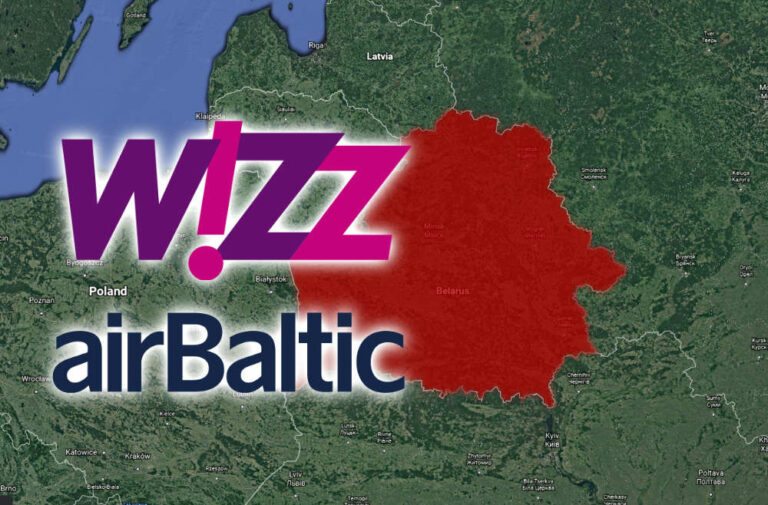 Wizz Air i Air Baltic: Loty omijają białoruską przestrzeń powietrzną