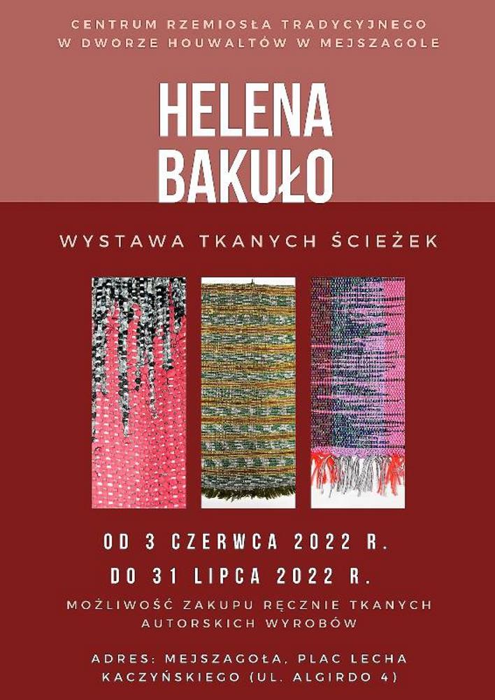Wystawa tkanych ścieżek Heleny Bakuło i możliwość ich nabycia