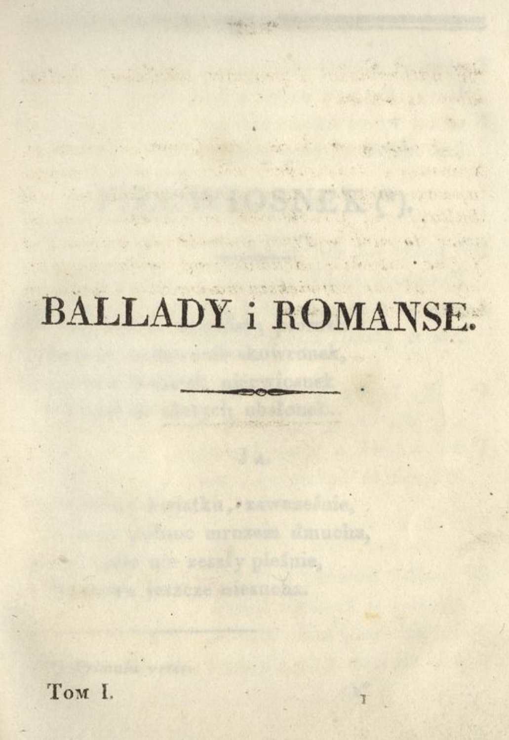 „Ballady i romanse” w starym wydaniu.