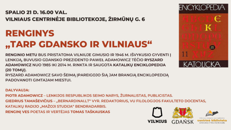 „Między Gdańskiem a Wilnem”. Prezentacja Encyklopedii Katolickiej w bibliotece centralnej w Wilnie