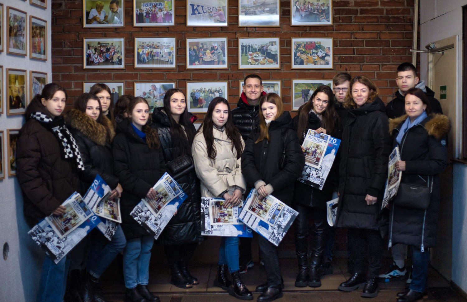 Uczniowie w redakcji w Wilnie
