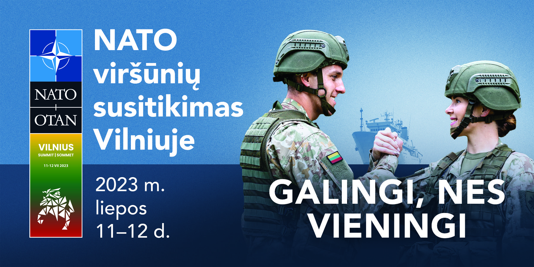 Plakat „Szczyt NATO w Wilnie”.