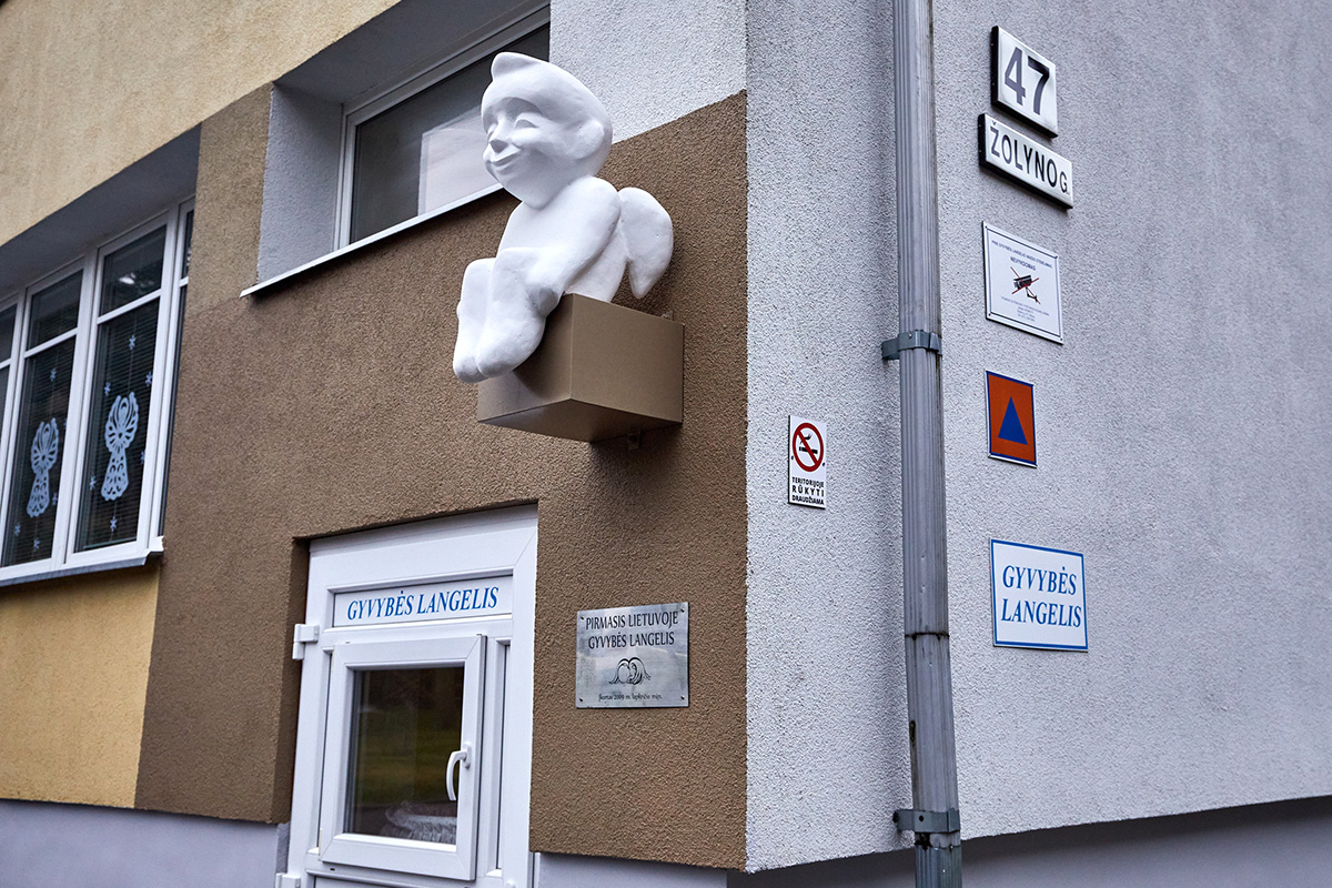 Pierwsze na Litwie okienko życia zostało otwarte w 2009 r. w dzisiejszym Centrum Usług Kompleksowych „Šeimos slėnis” w Wilnie.