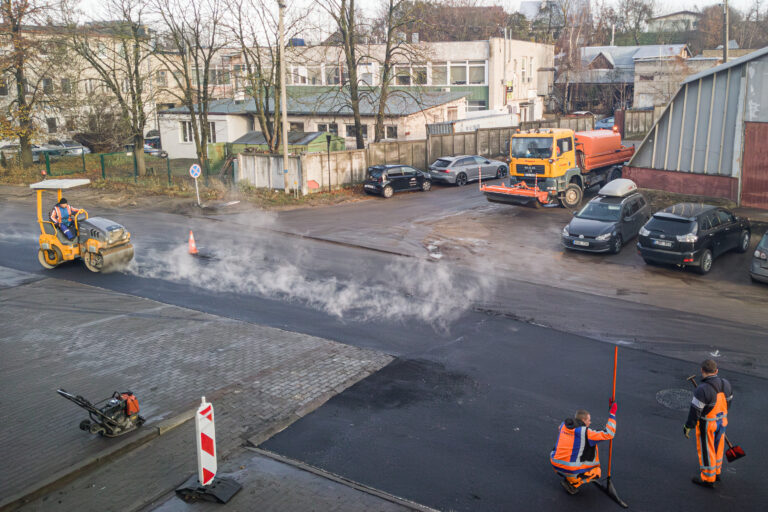 Remont drogi na Lipówce w Wilnie
