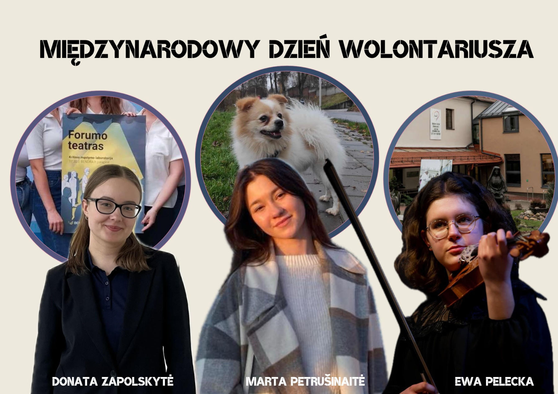 Afisz Międzynarodowego Dnia Wolontariusza.