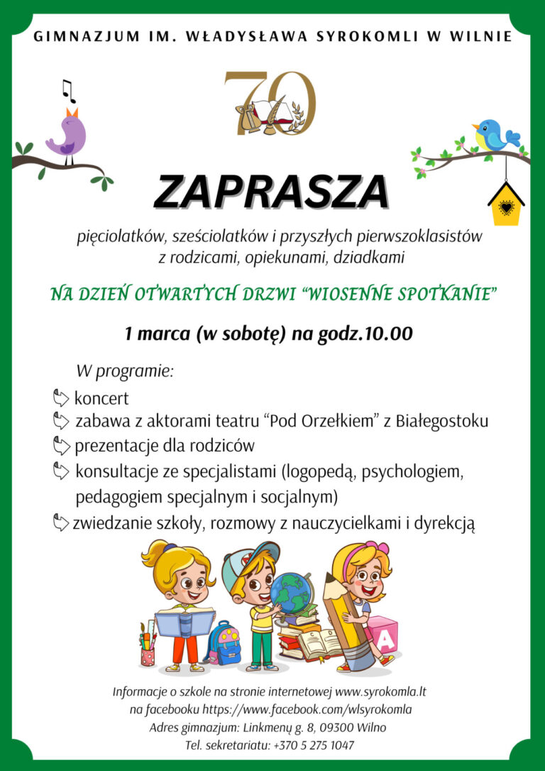 Dzień Otwartych Drzwi w „Syrokomlówce”