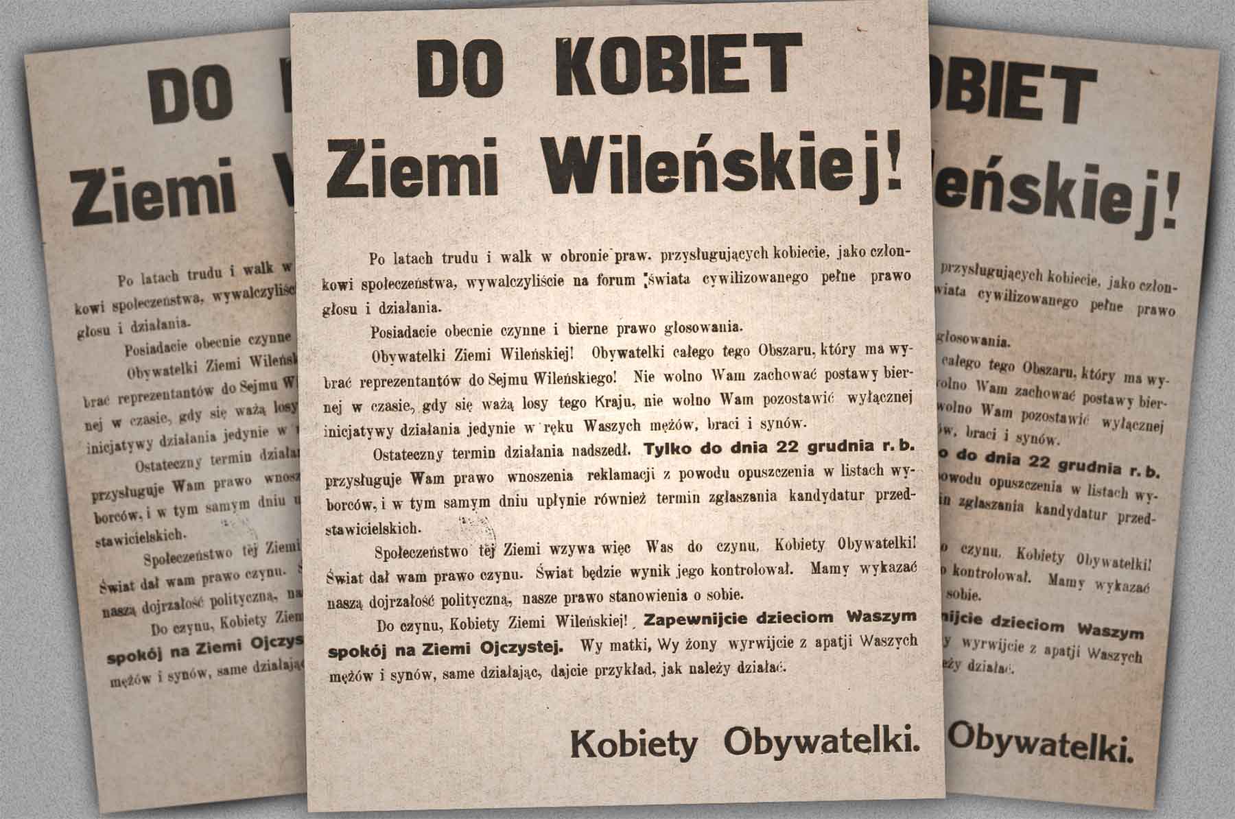 Ulotki do kobiet ziemi wileńskiej!