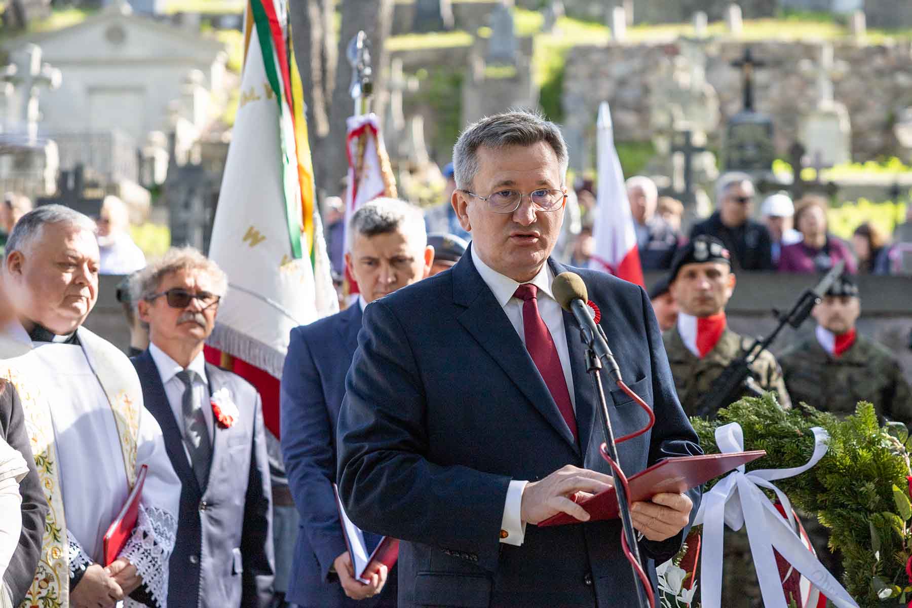 Do zebranych zwrócił się chargé d'affaires RP na Litwie Grzegorz Marek Poznański.