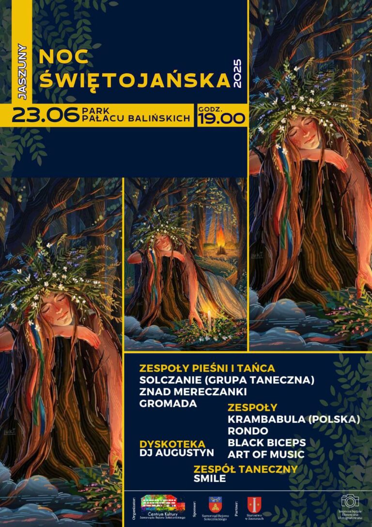 Afisz: „Noc Świętojańska w Jaszunach”.