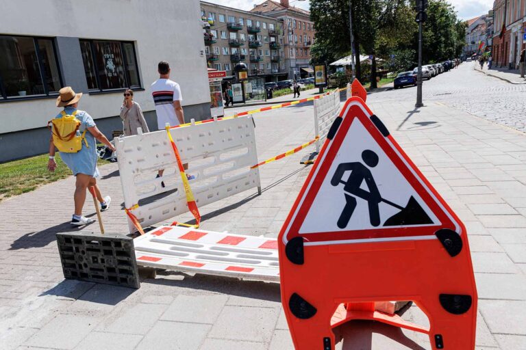 Prace budowlane ulic.
