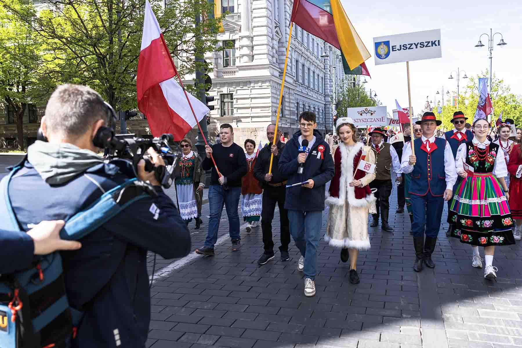 Pochód Polaków w Wilnie.