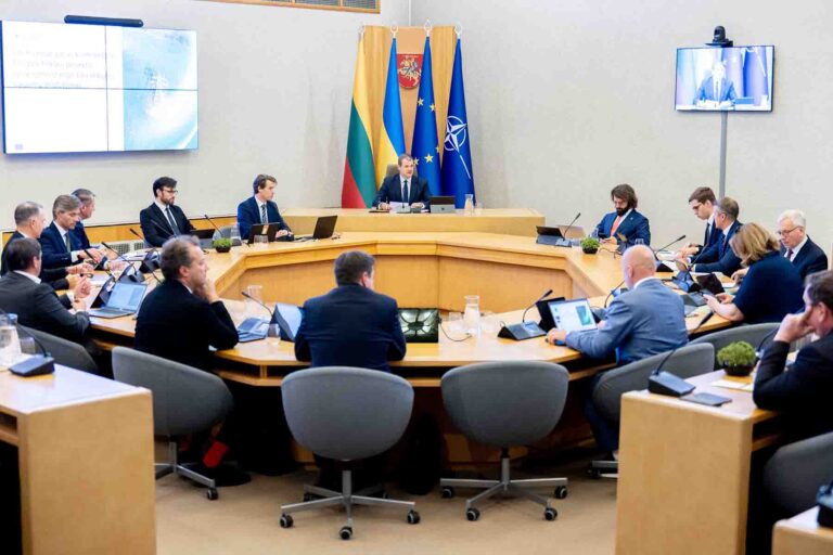 Posiedzenie rządu Litwy.