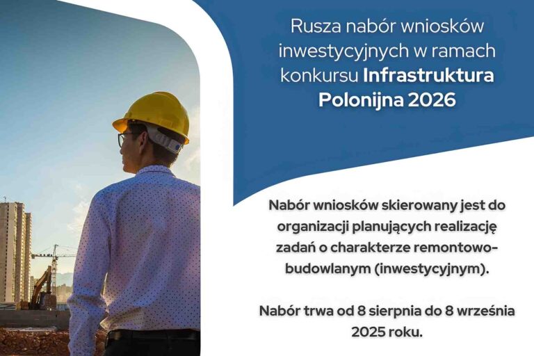 Afisz: „FPPnW zaprasza do składania wniosków inwestycyjnych”.