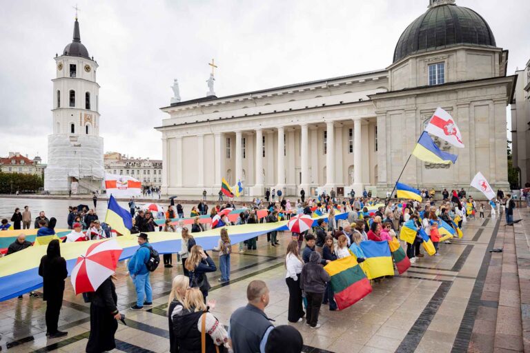 W Wilnie miała miejsce specjalna demonstracja, wyrażono wdzięczność wobec Litwy .