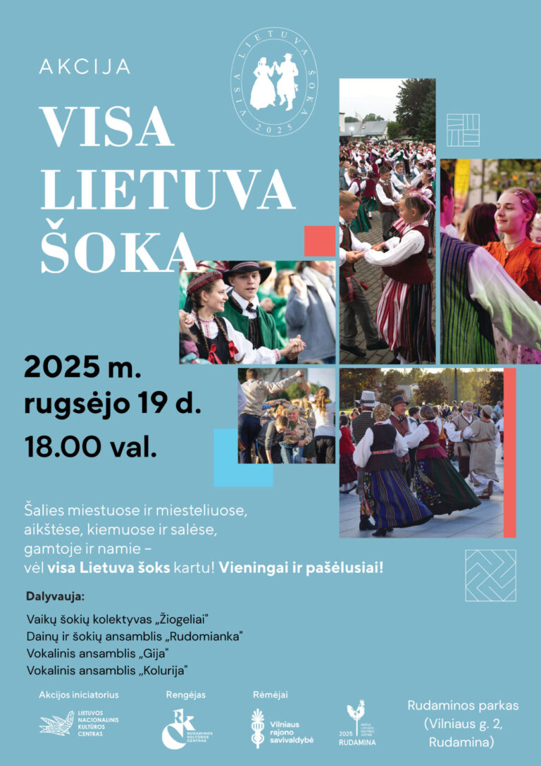 Centrum Kultury w Rudominie zaprasza na akcję „Cała Litwa tańczy”! 