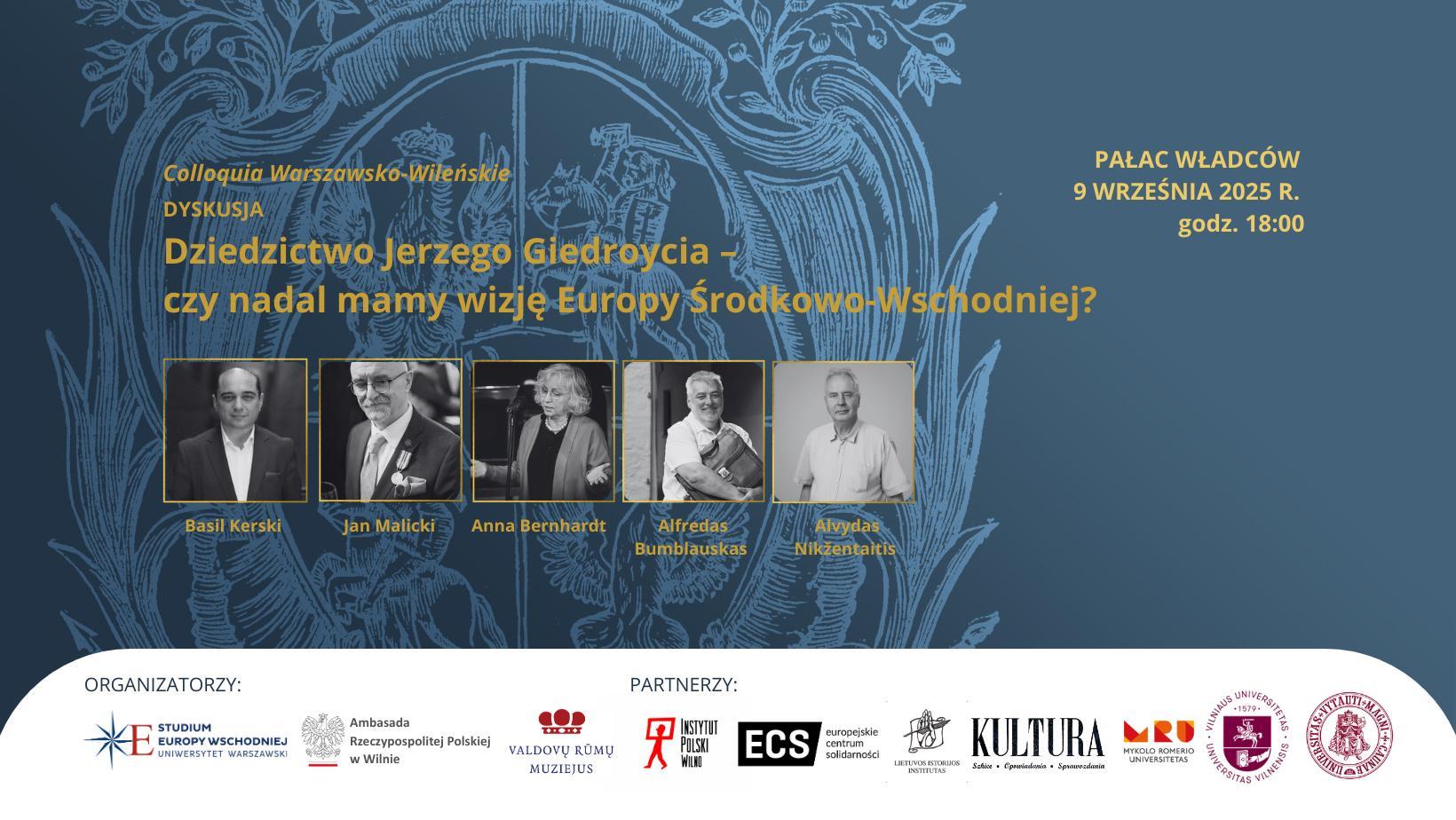 Afisz „Dyskusja z cyklu »Colloquia Warszawsko-Wileńskie«” .