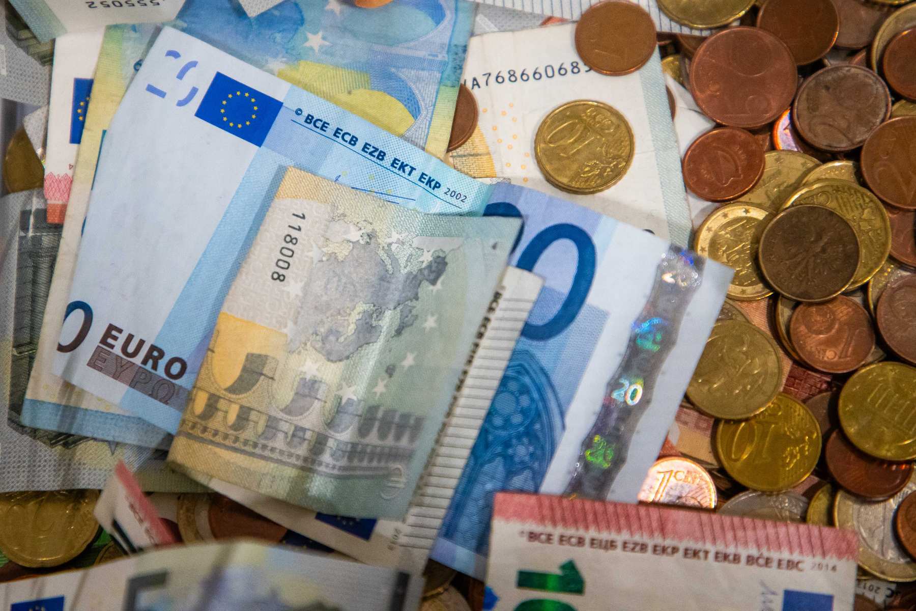 Pieniądze euro.