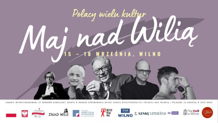 Afisz: XXXII Międzynarodowy Festiwal Poezji »Maj nad Wilią«”.