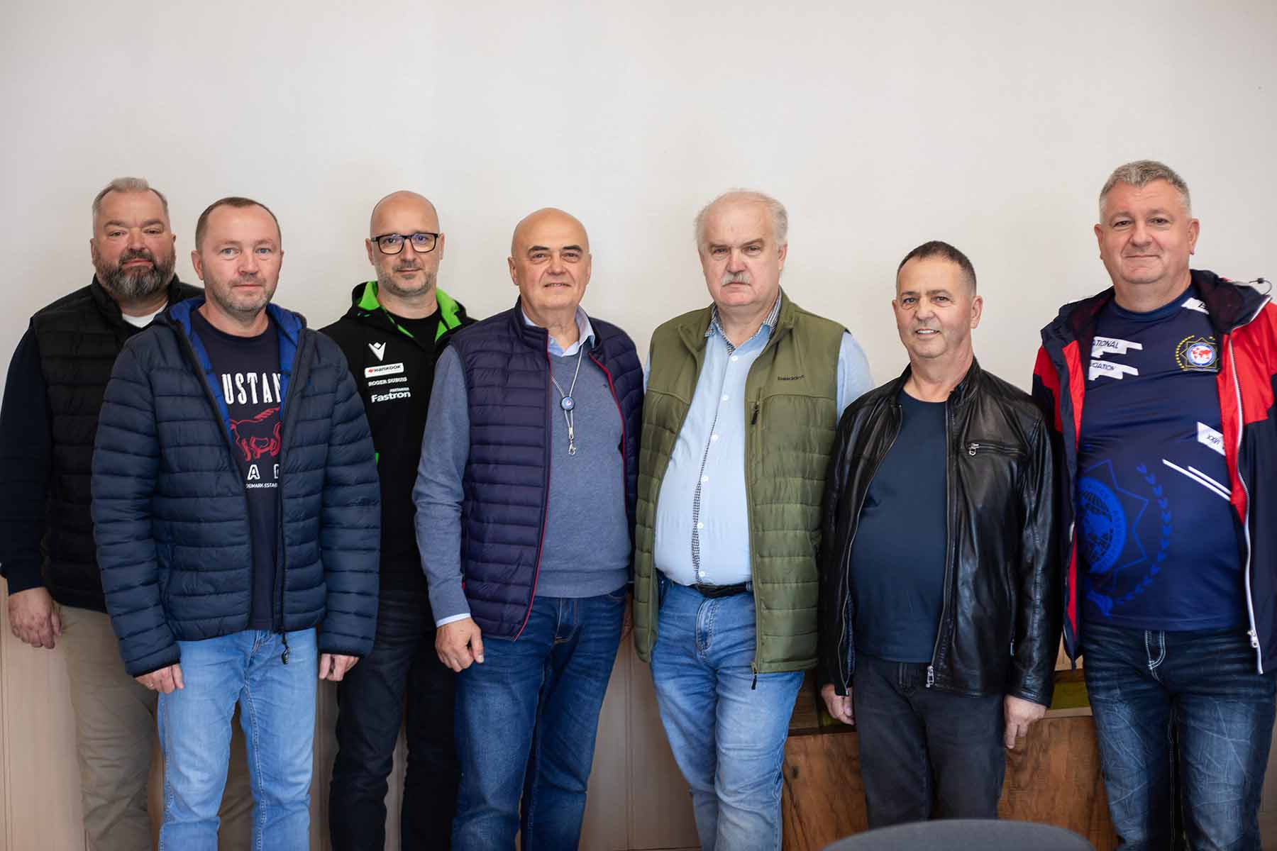 Delegacja policji z Polski z Witoldem Drzażdżyńskim na czele.