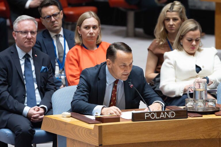 Radosław Sikorski na posiedzeniu ONZ.