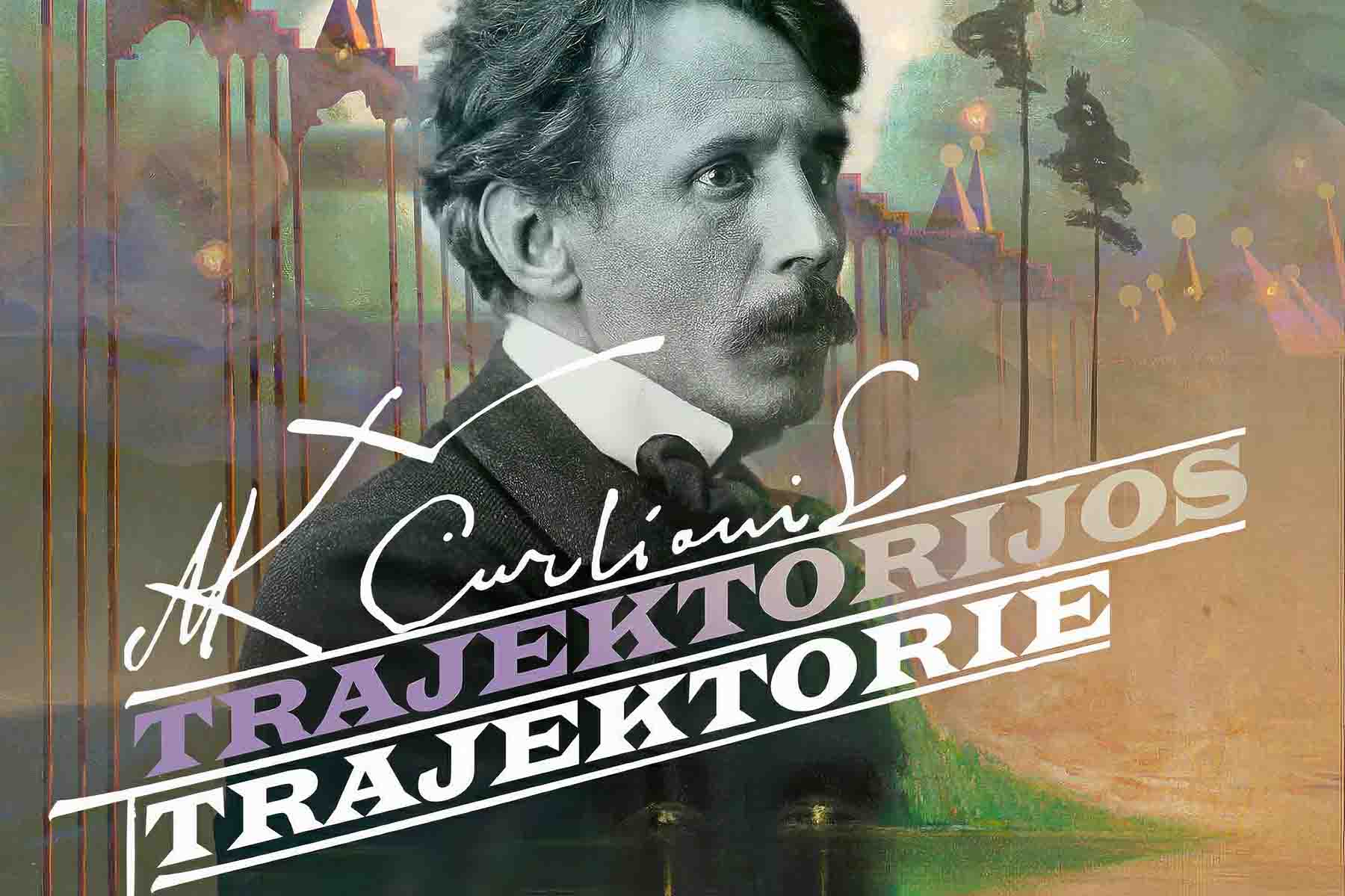 Plakat spektaklu „M. K. Čiurlionis. Trajektorie”.