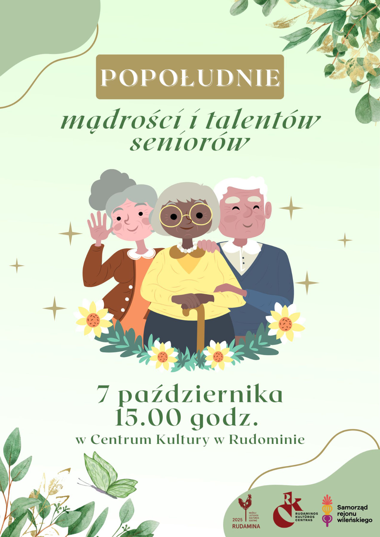 Afisz:„ Dzień Seniora w Rudominie”.
