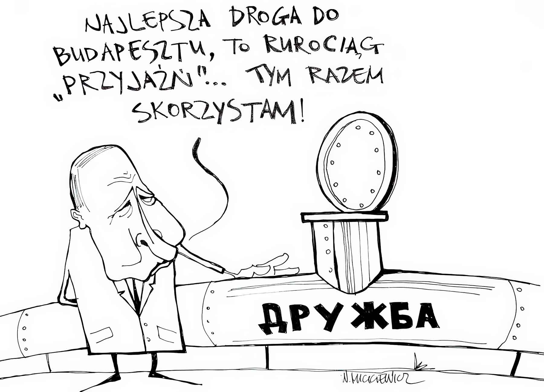 Karykatura Putina.