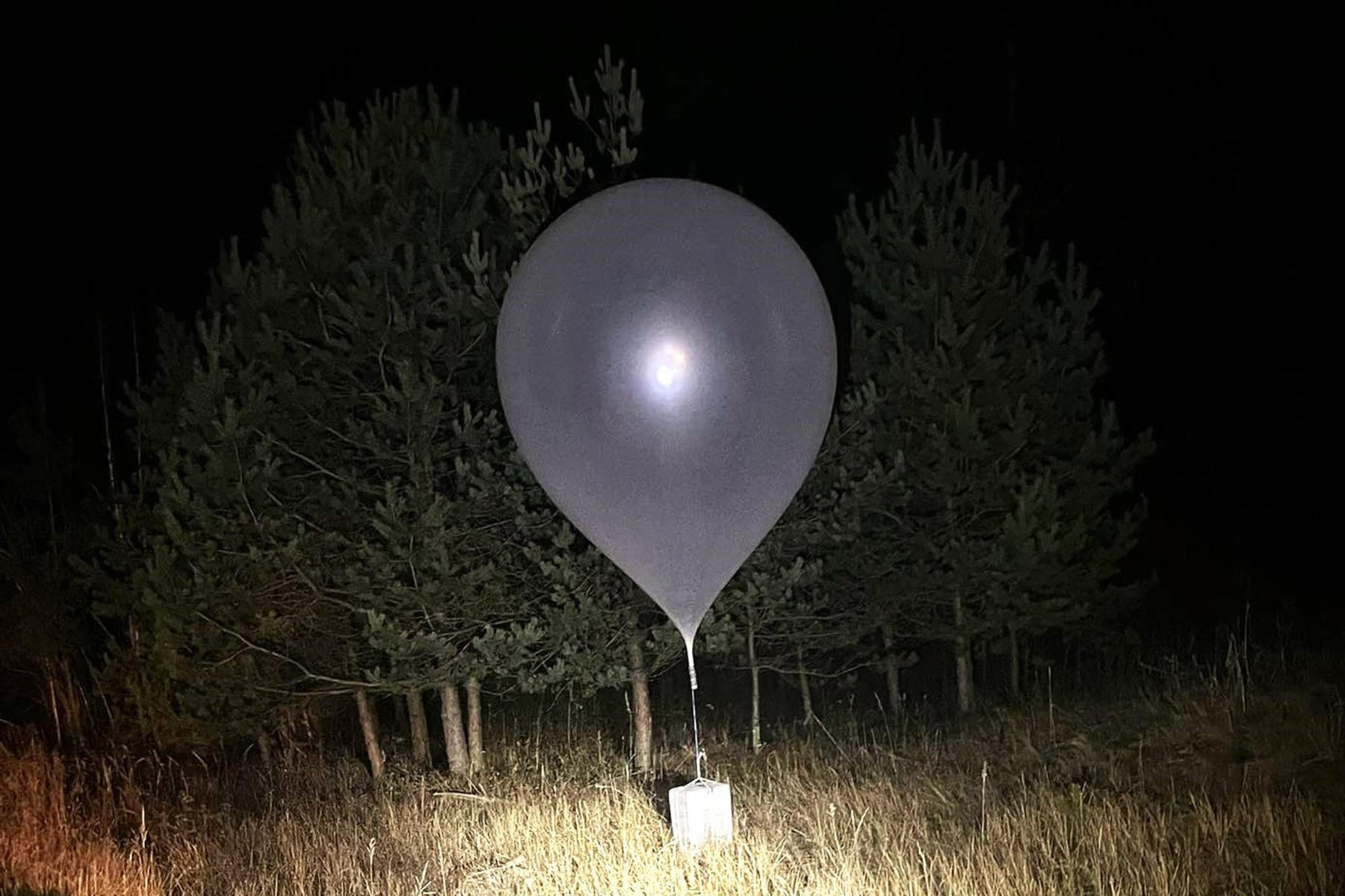 Balon z kontrabandą.