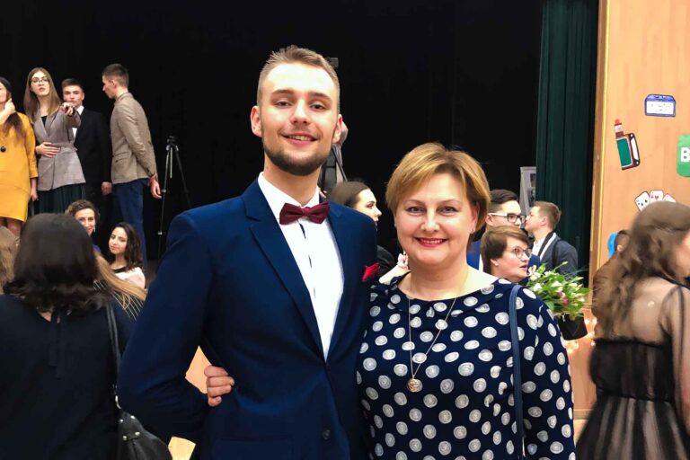 Hanna Sokołowska z synem Tomaszem.