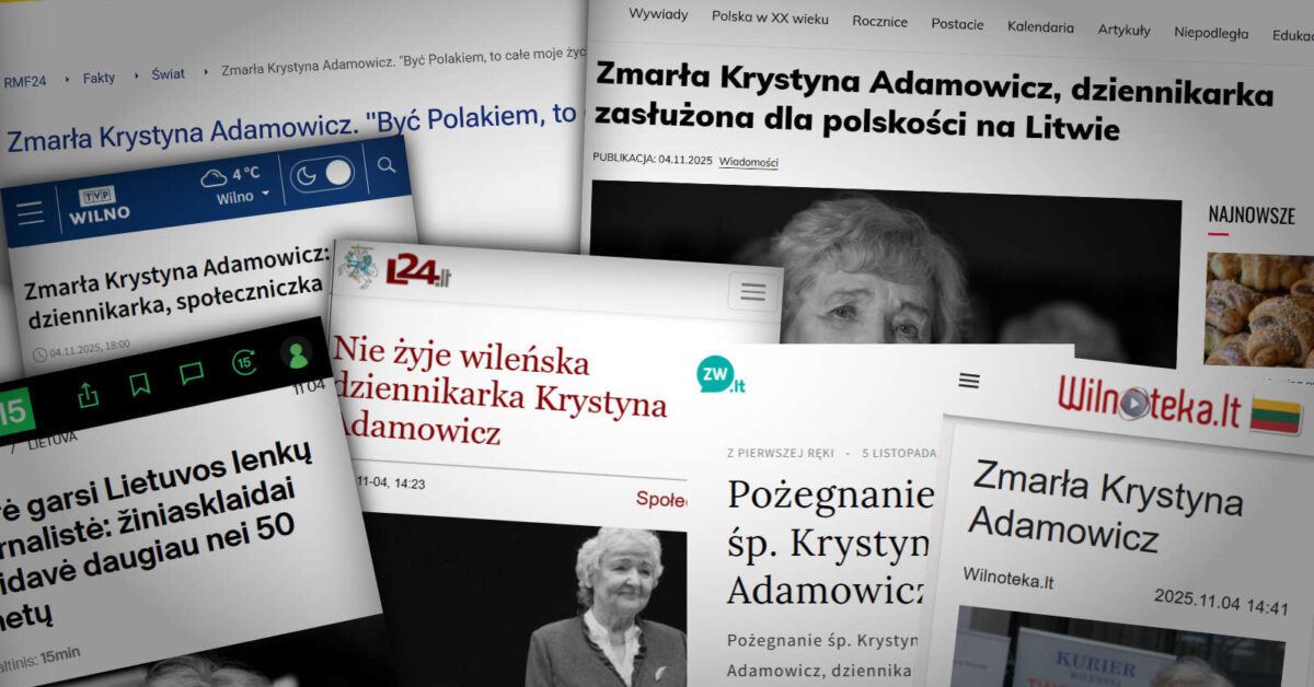 Krystynę Adamowicz żegnały szerokie kręgi, w tym media litewskie